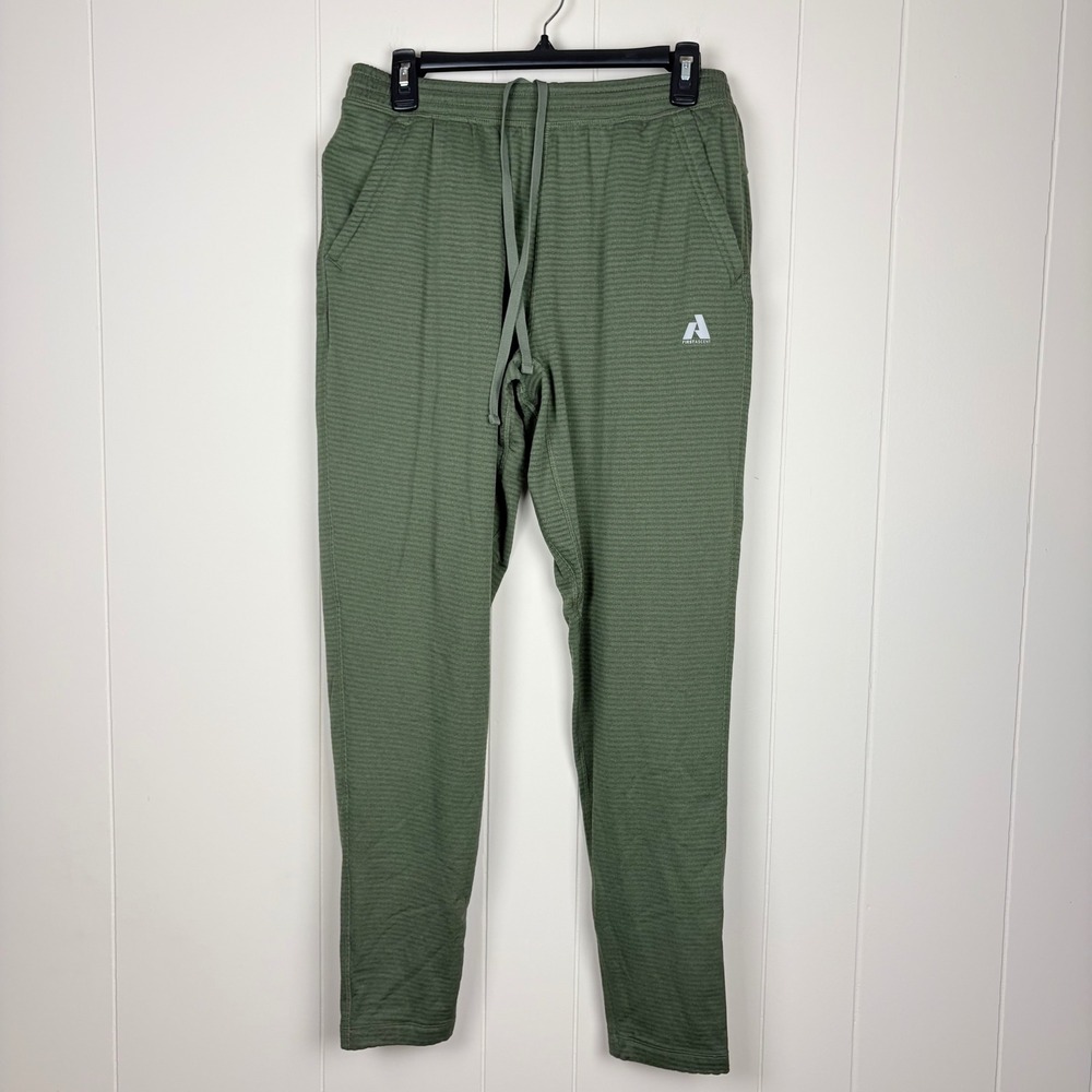 Eddie Bauer First Ascent Mens Large Olive Green Ribbed Performance Jogger Pants